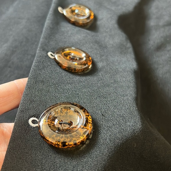 ELLERY Mid Skirt Black with tortoise buttons - Picture 8 of 8